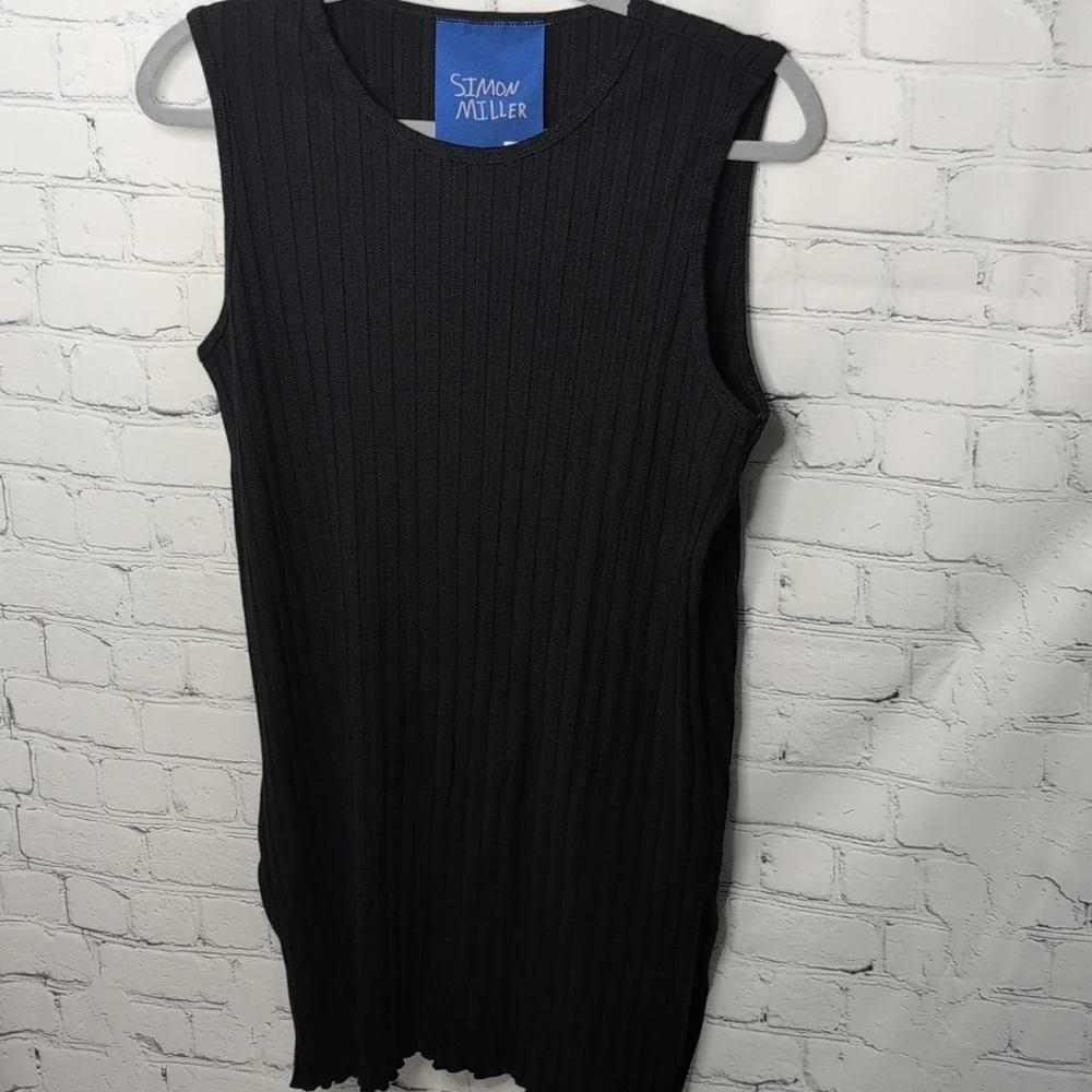 Simon Miller Aukai Rib-knit Sleeveless Tunic Top - Picture 2 of 7